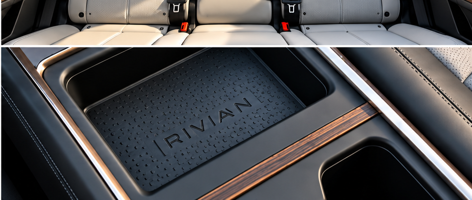 Rivian center console detail