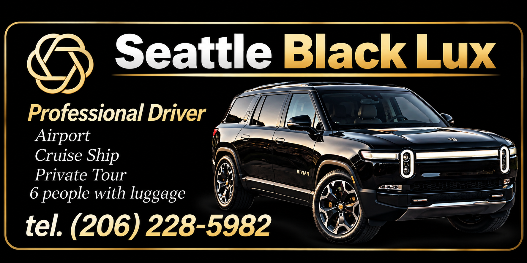 Seattle Black Lux business card